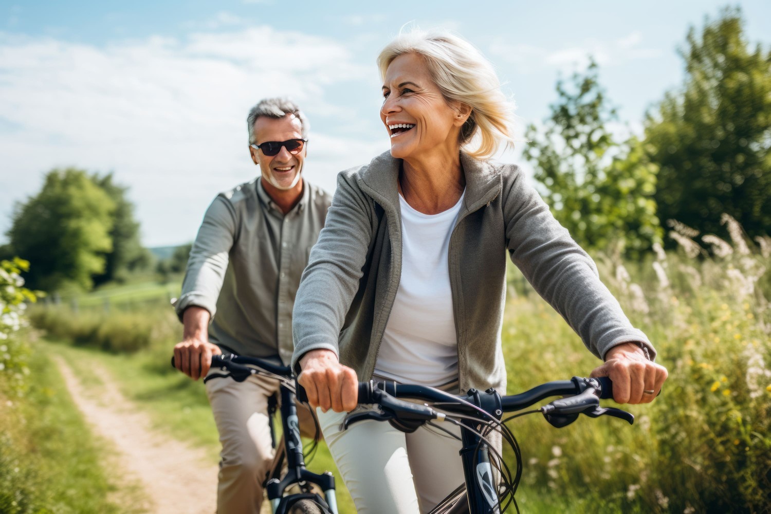 riding bicycle